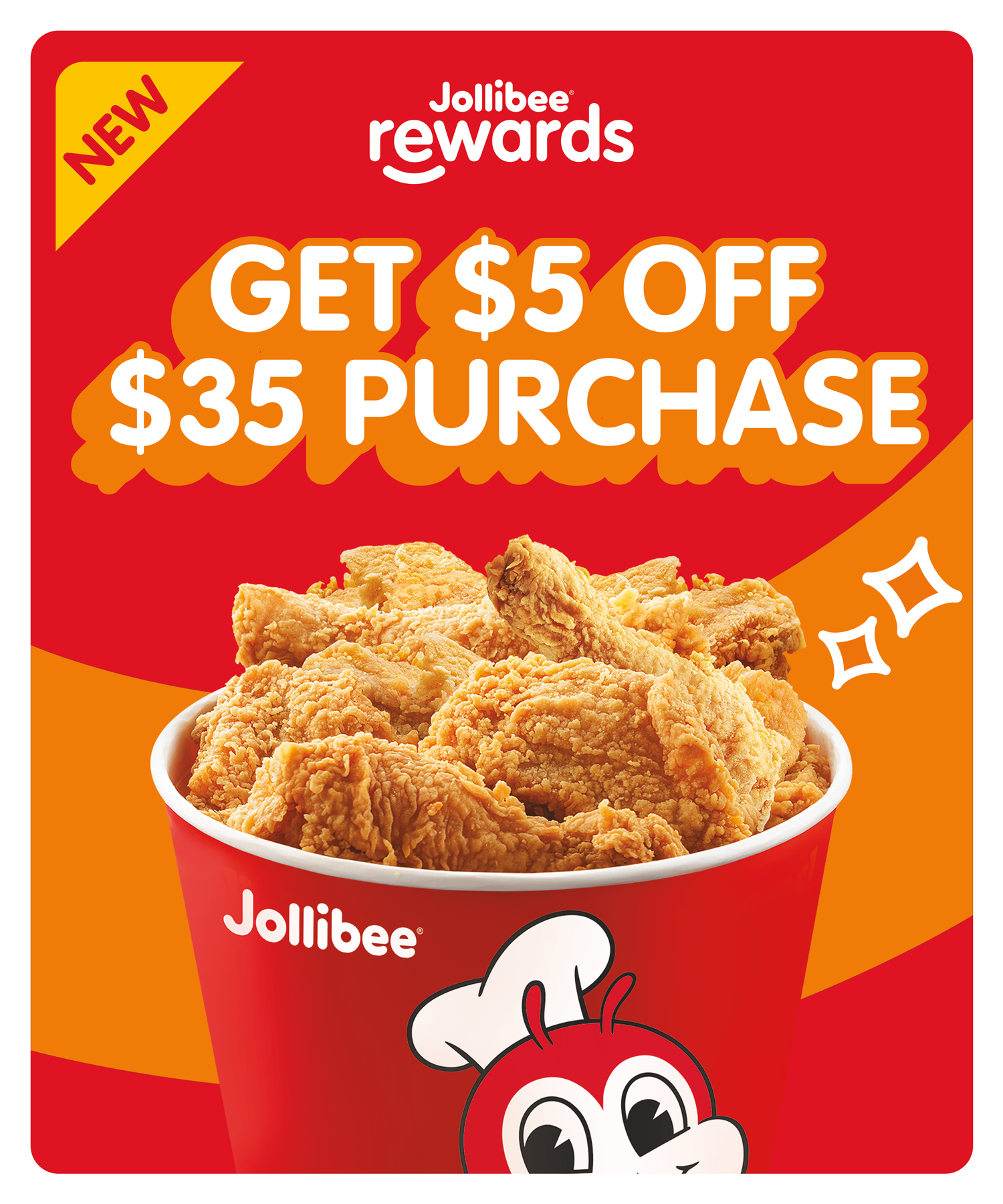 Jollibee Rewards Get $5 Off $35 Purchase